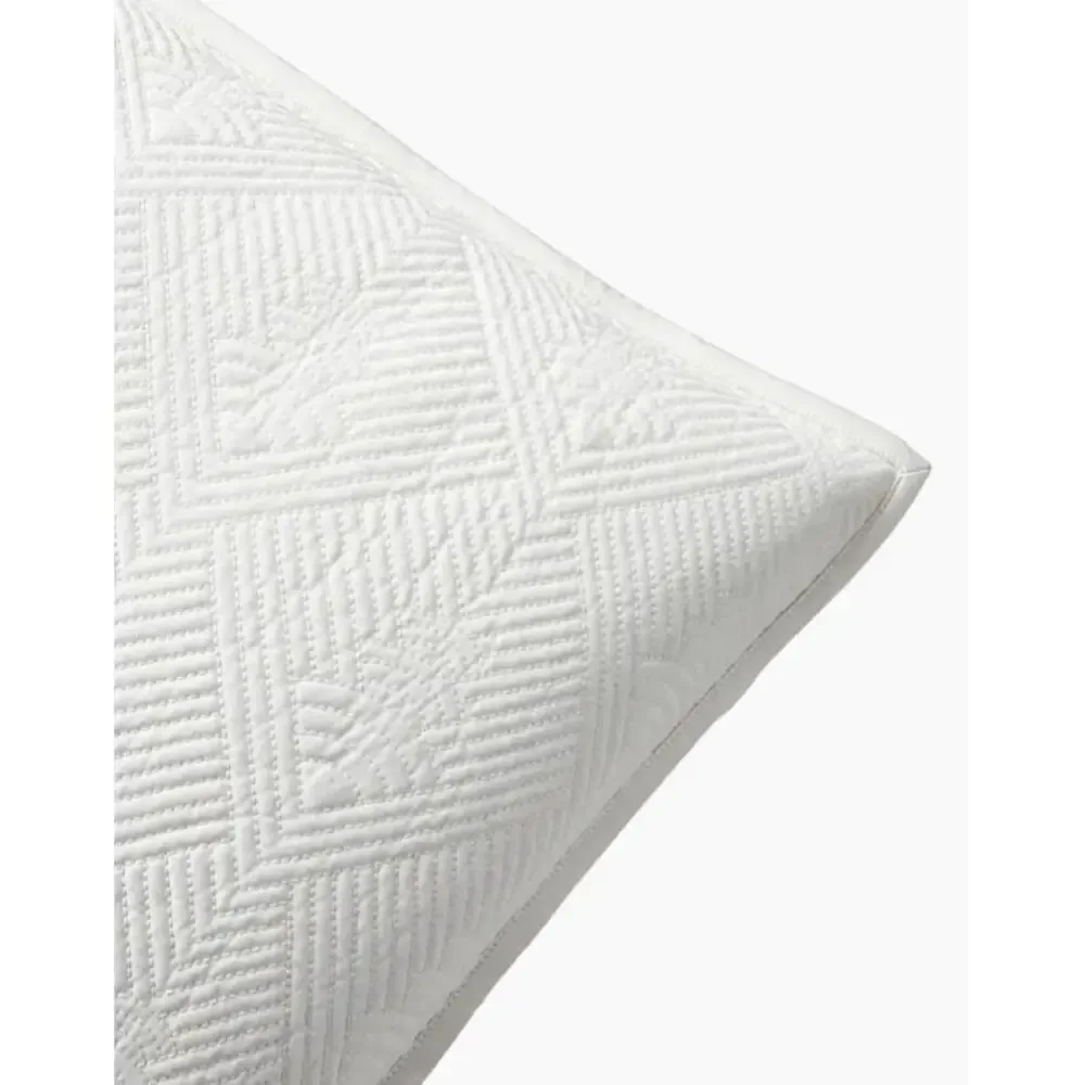Ralph Lauren Park Row Elysia Euro Sham Chic Cream 26x26 Quilted Old Money Luxury